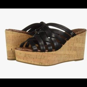 Sam Edelman Devon Black Wedge Sandal